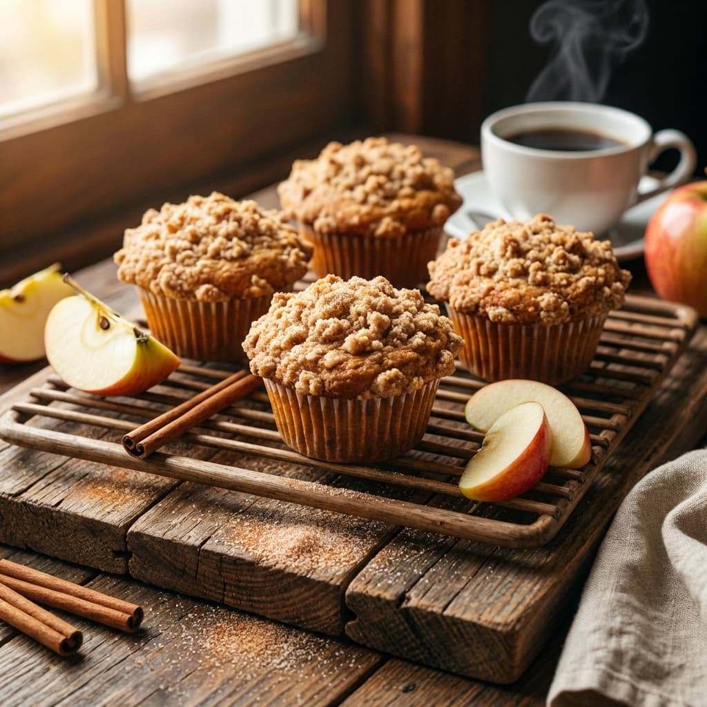 Apple Cinnamon Crumb Muffins | Sweety's Bakery