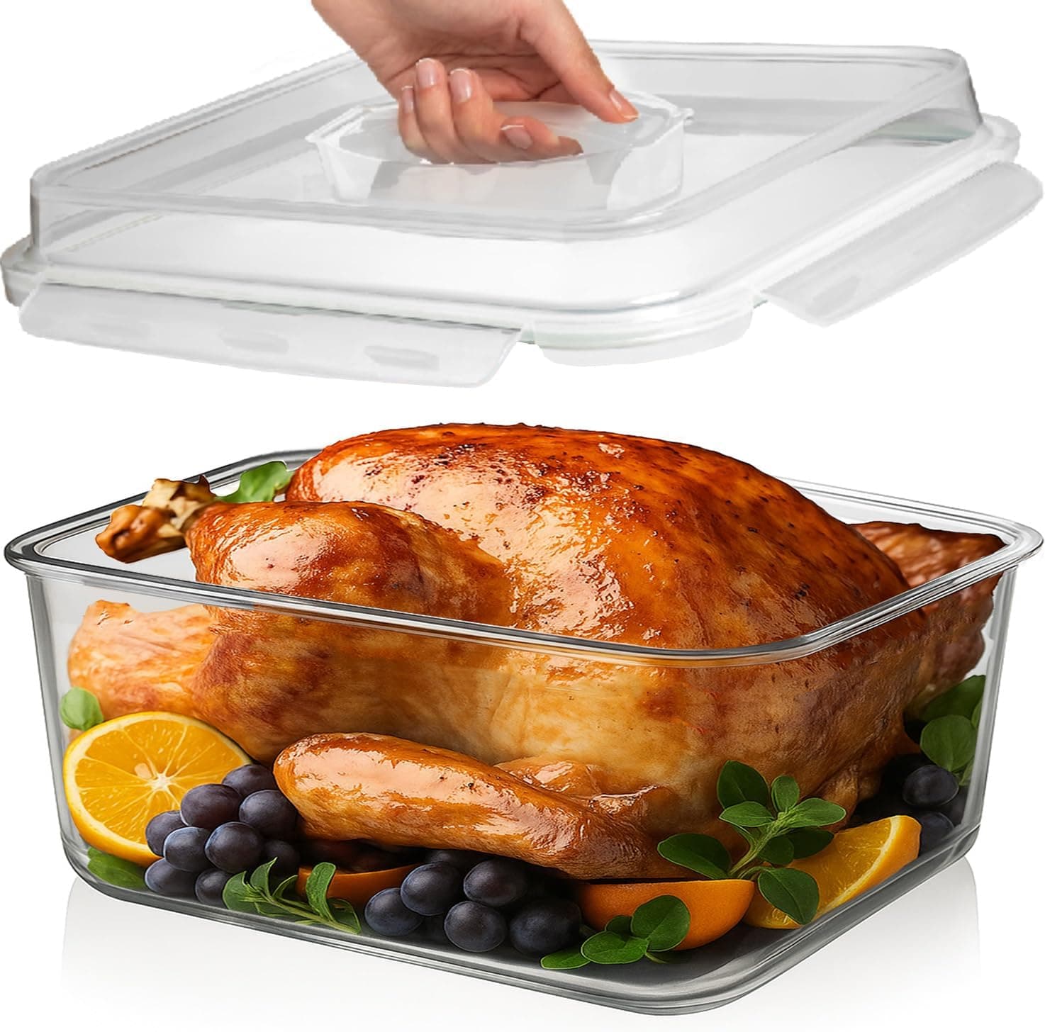 Large Glass Food Storage Container
