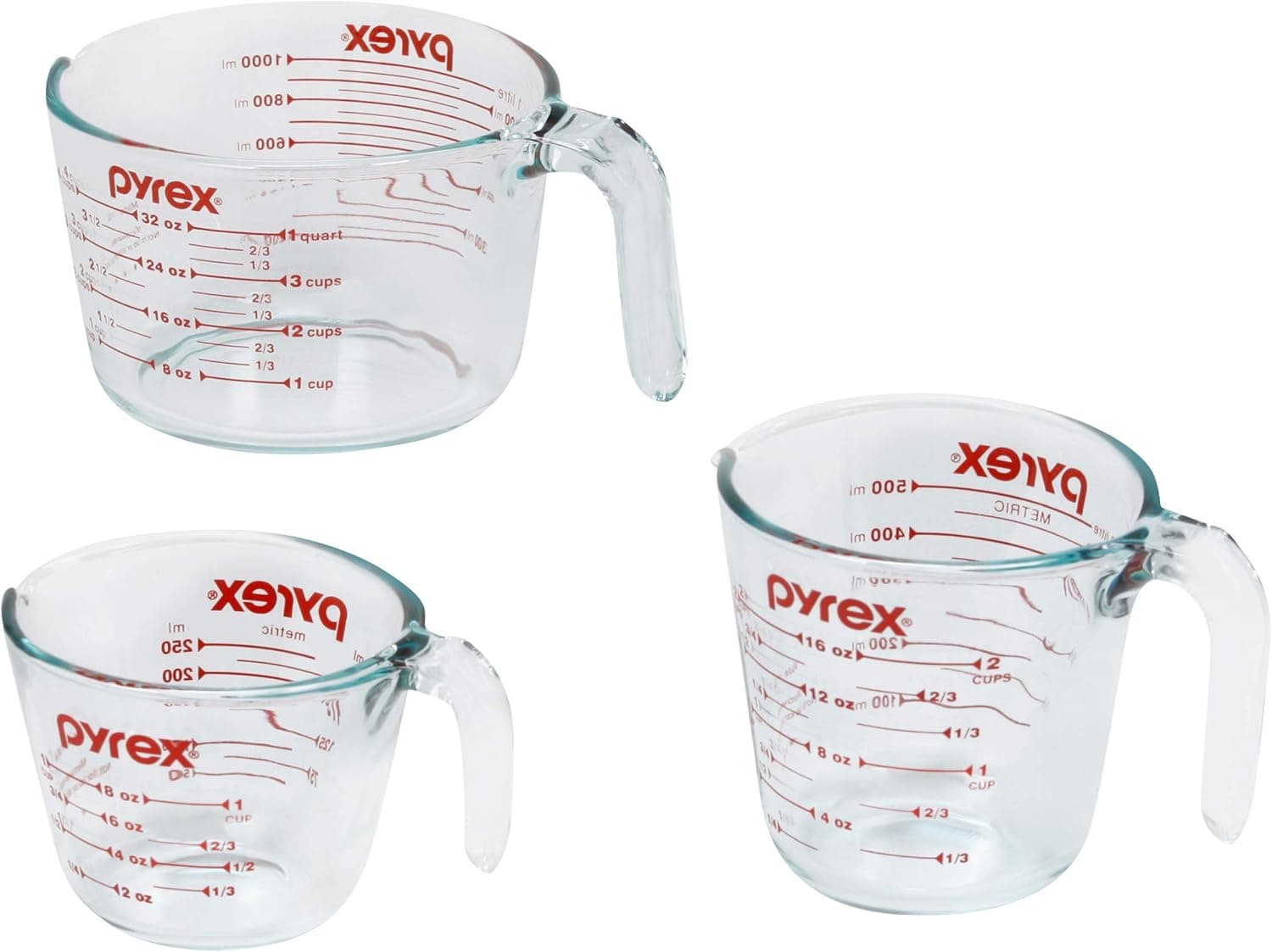 Pyrex Essentials Glass Measuring Cups Set